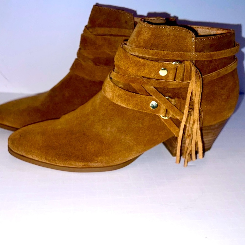 Franco Sarto Women's Tan Ankle Boots, size 9